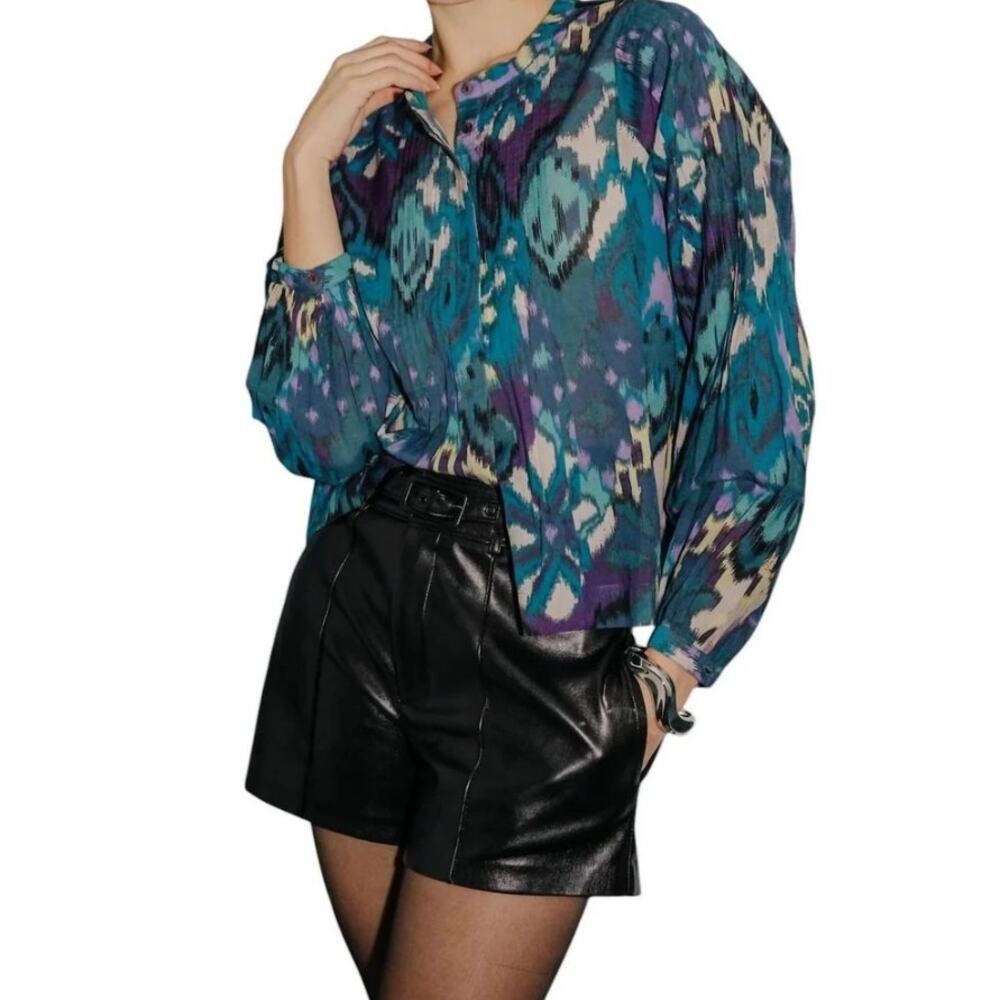 Love The Label‎ Lavina Top Symphonic Ikat Print Size Small - Picture 2 of 10